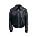 Men’s Black Leather Bomber Jacket – Classic Street Style