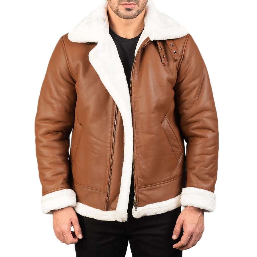 Francis B-3 Brown Leather Bomber Jacket