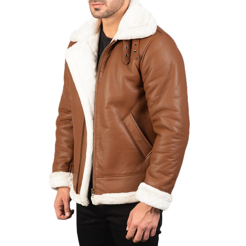 Francis B-3 Brown Leather Bomber Jacket