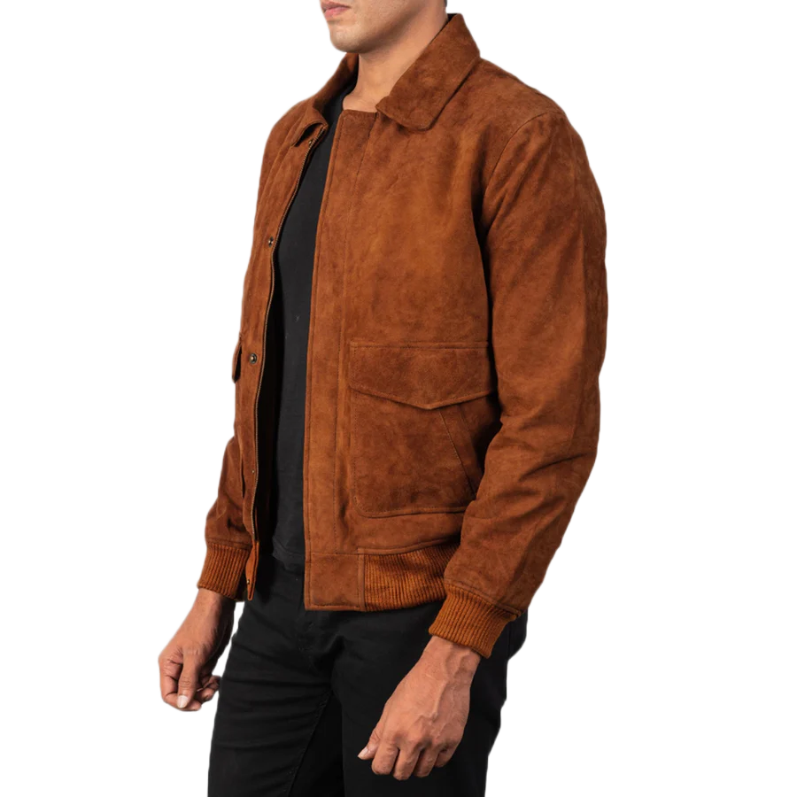 Coffmen Brown Suede A2 Bomber Jacket