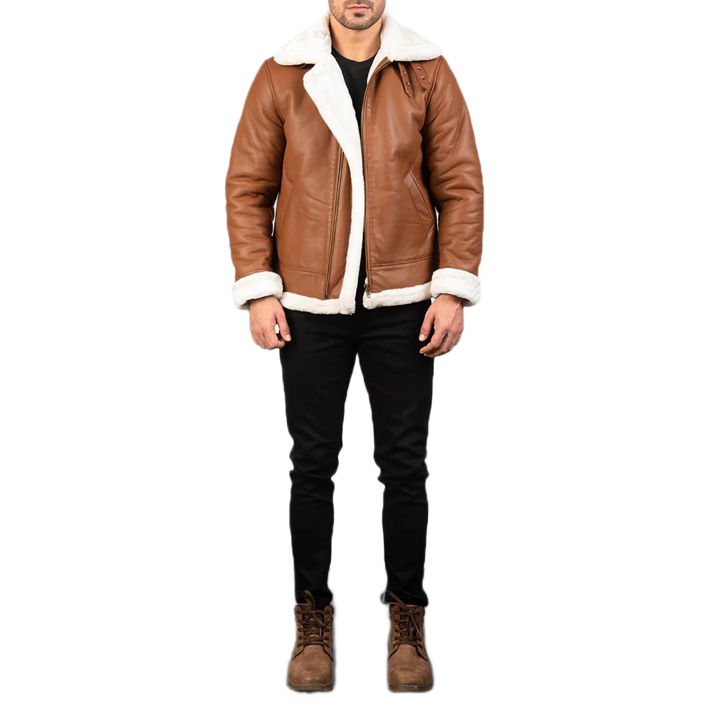 Francis B-3 Brown Leather Bomber Jacket