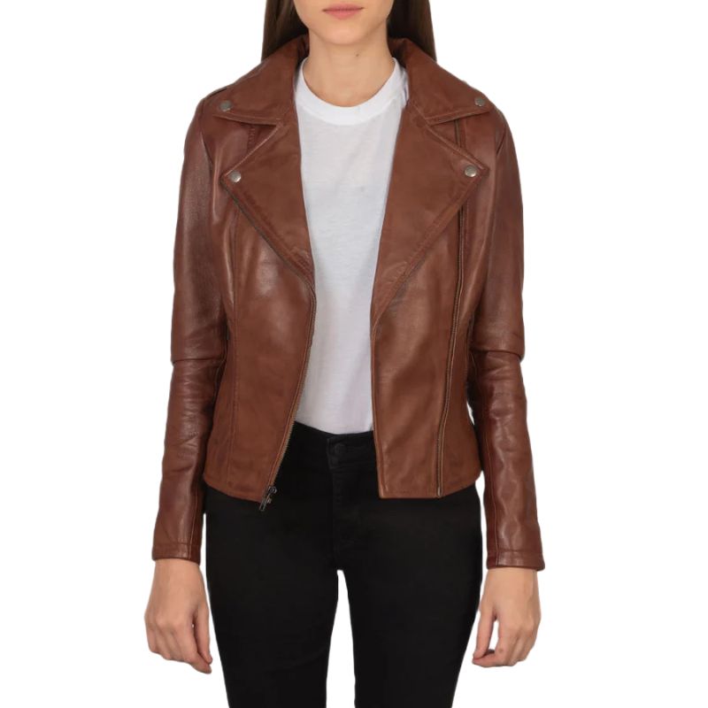 Flashback Brown Leather Biker Jacket