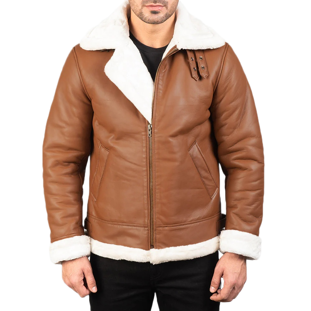 Francis B-3 Brown Leather Bomber Jacket