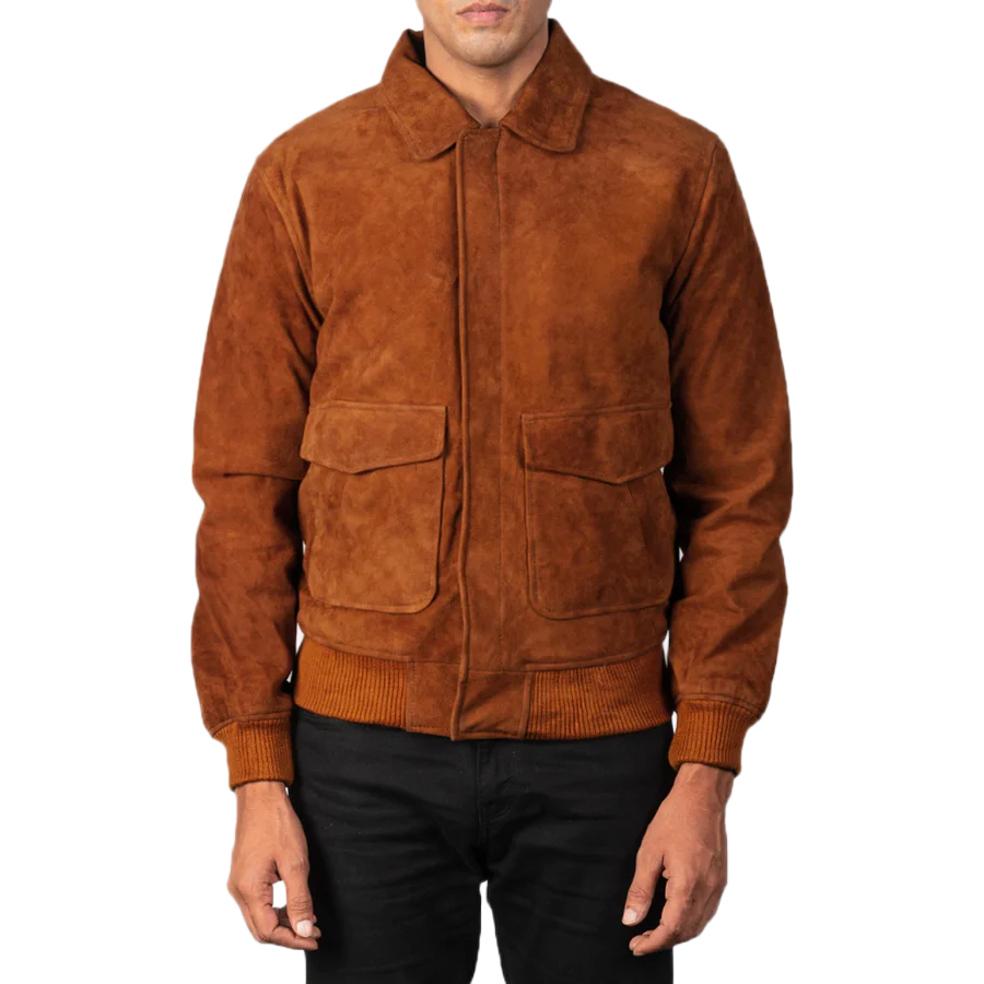 Coffmen Brown Suede A2 Bomber Jacket