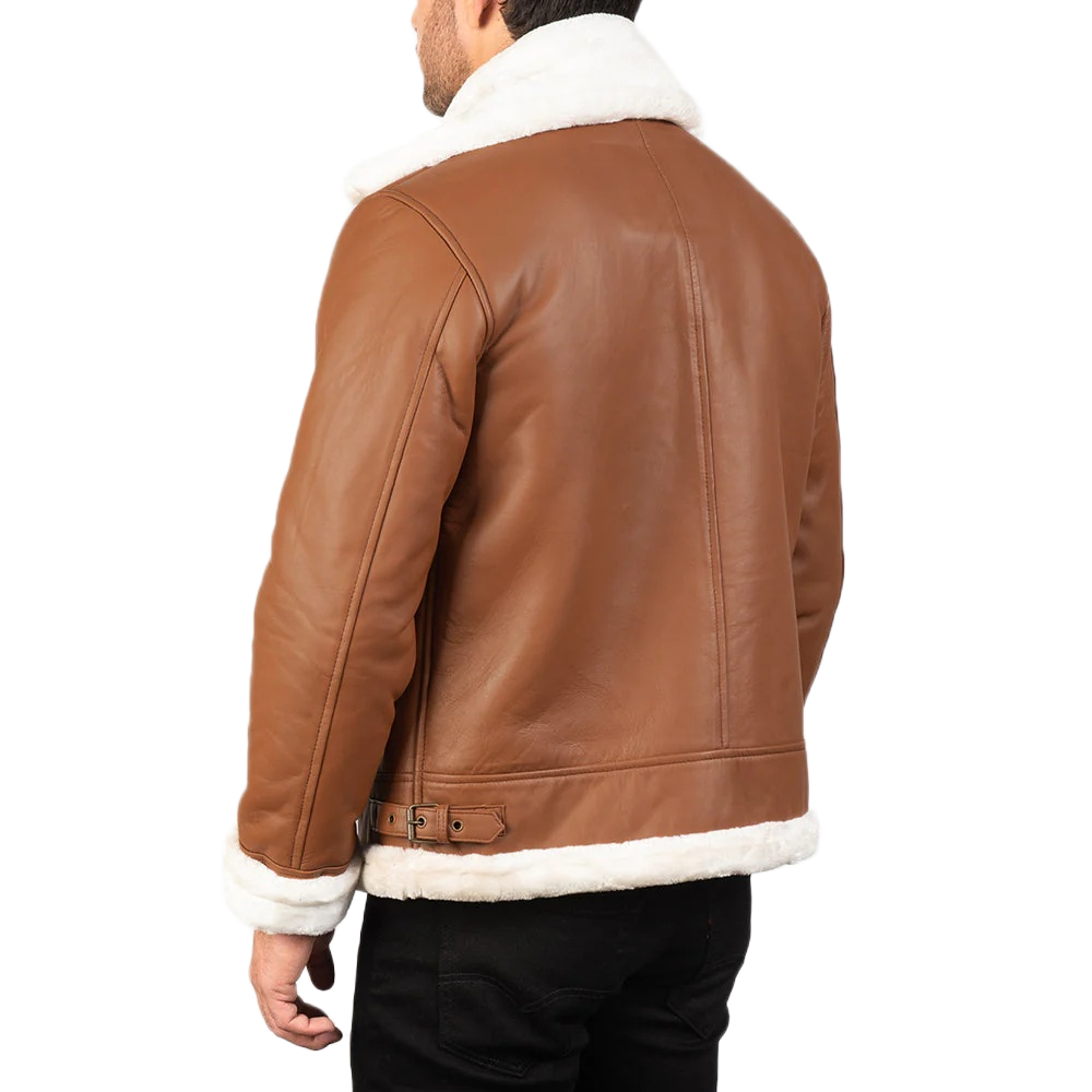 Francis B-3 Brown Leather Bomber Jacket