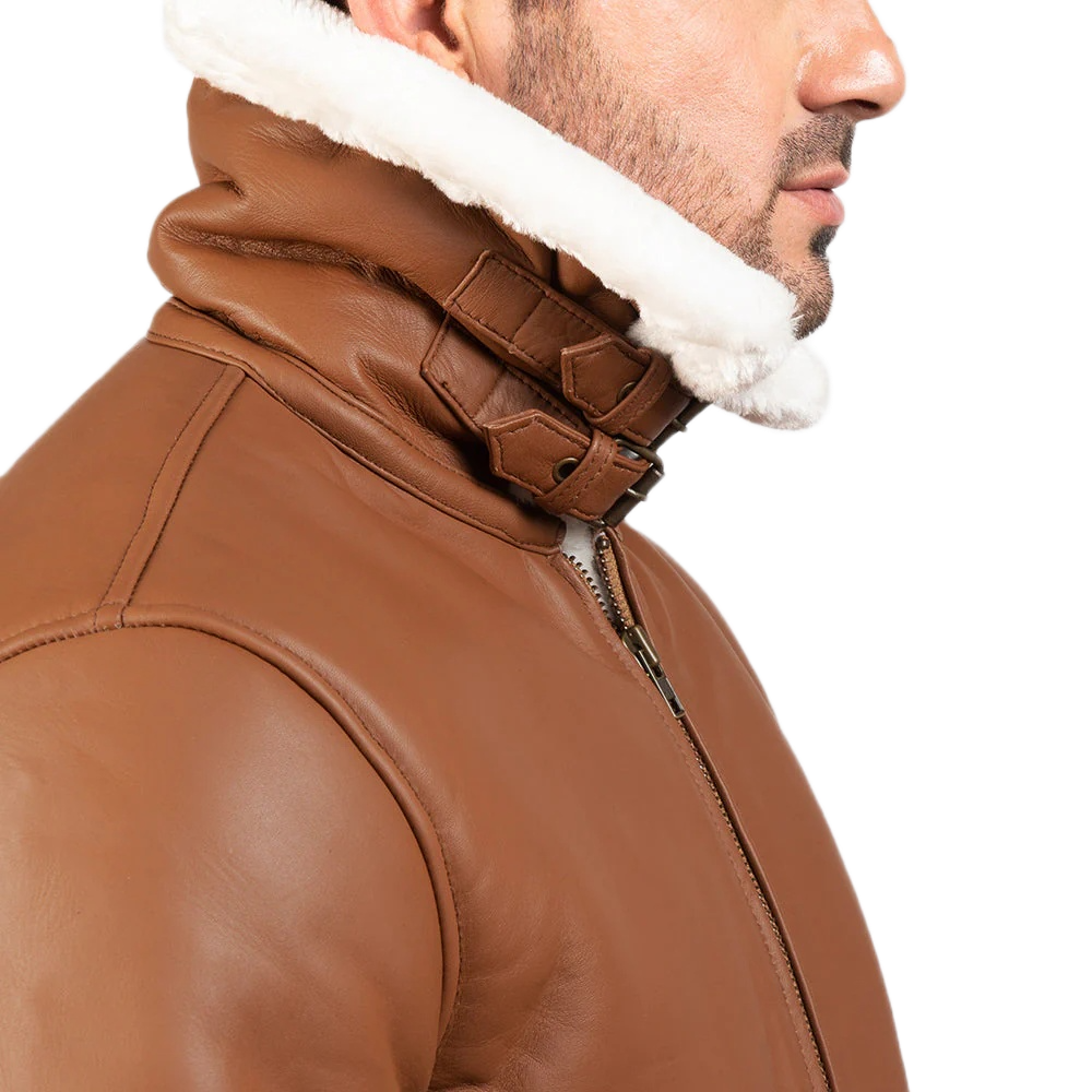 Francis B-3 Brown Leather Bomber Jacket