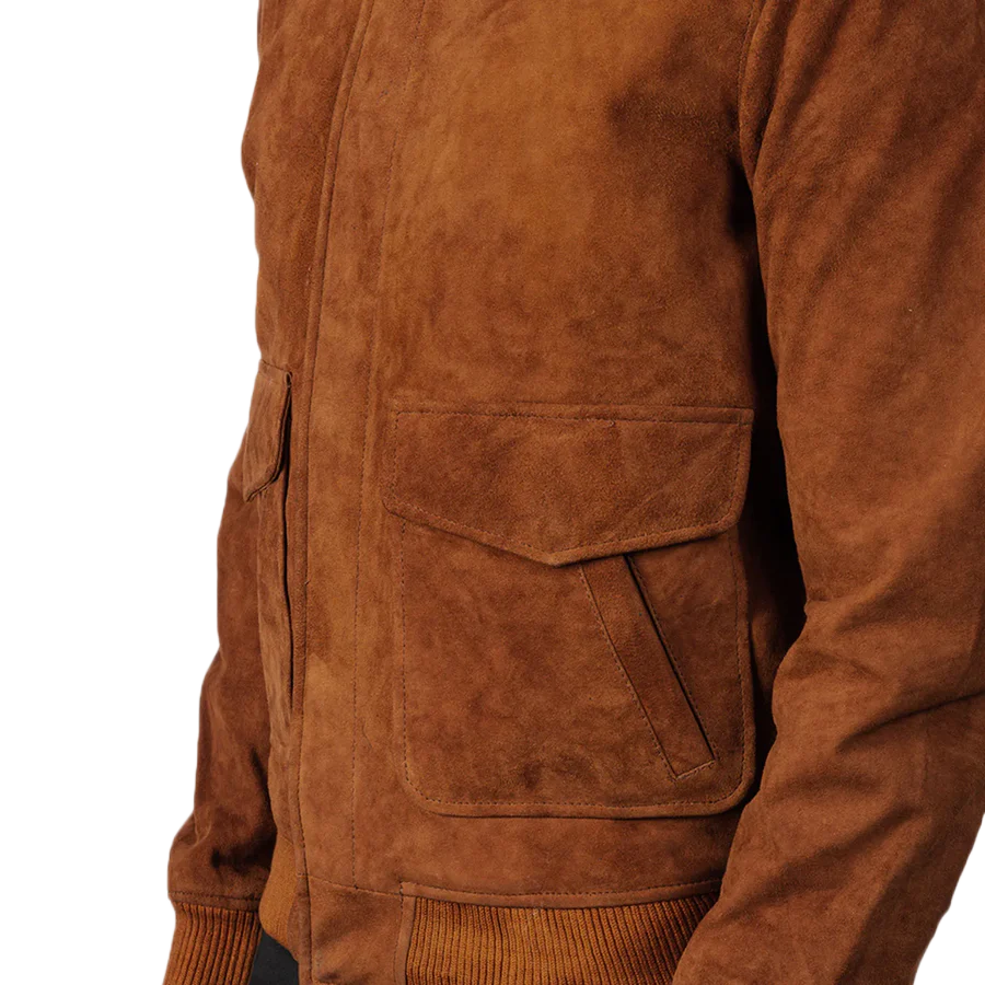 Coffmen Brown Suede A2 Bomber Jacket