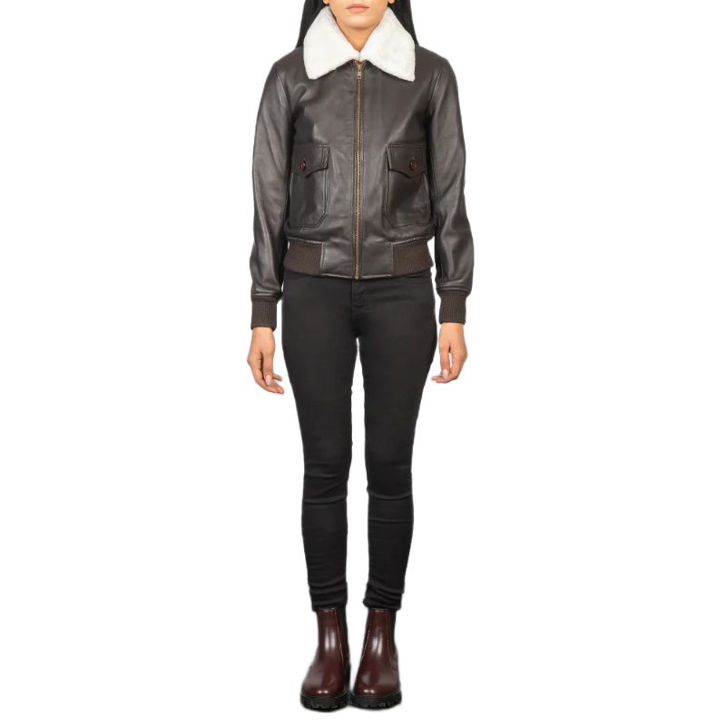Stella G-1 Brown Leather Bomber Jacket
