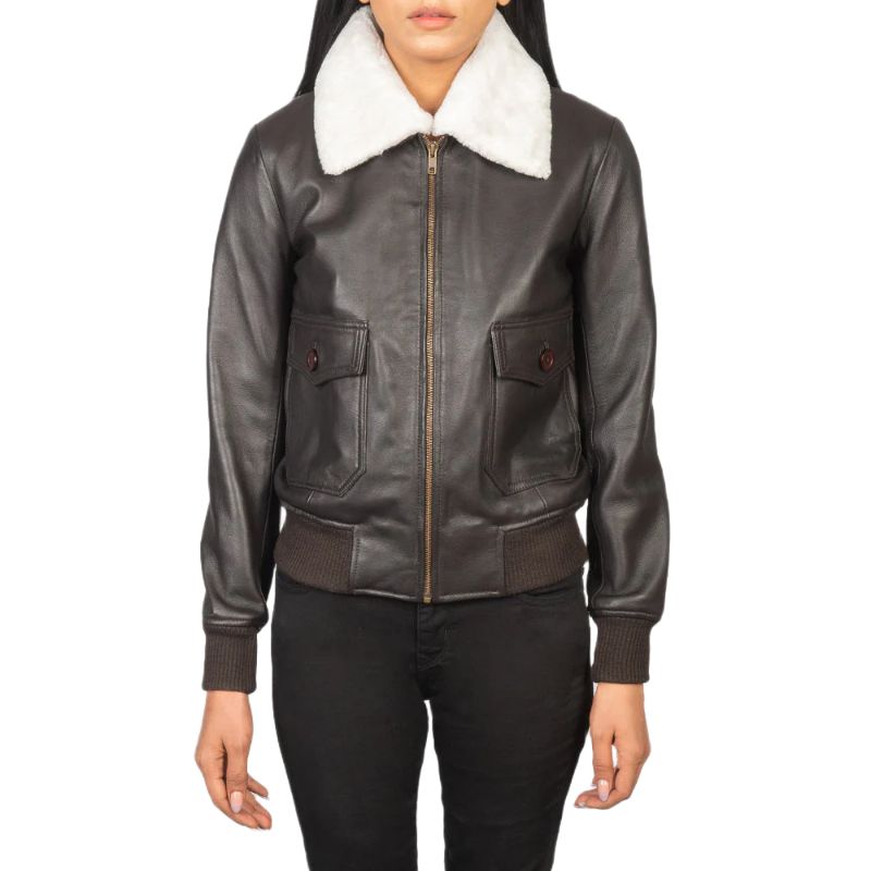 Stella G-1 Brown Leather Bomber Jacket