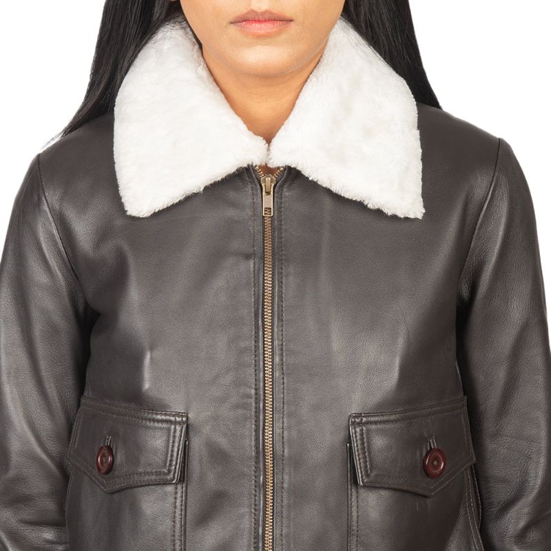 Stella G-1 Brown Leather Bomber Jacket