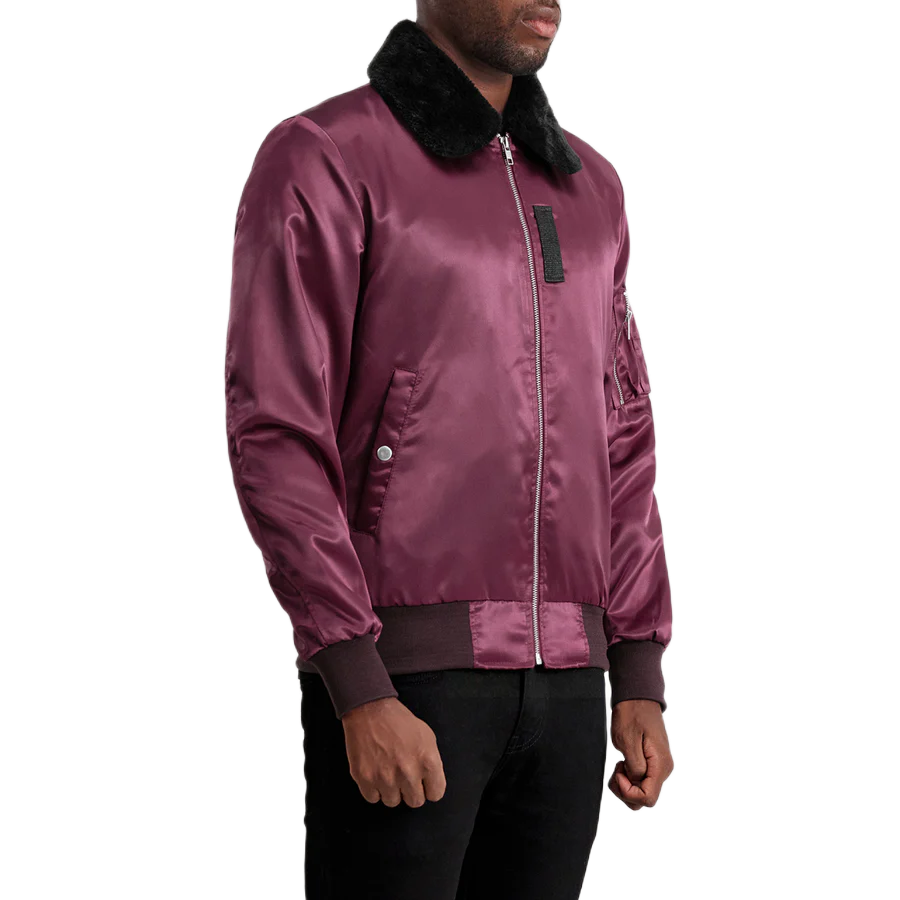 Clyde B-15 Maroon Bomber Jacket