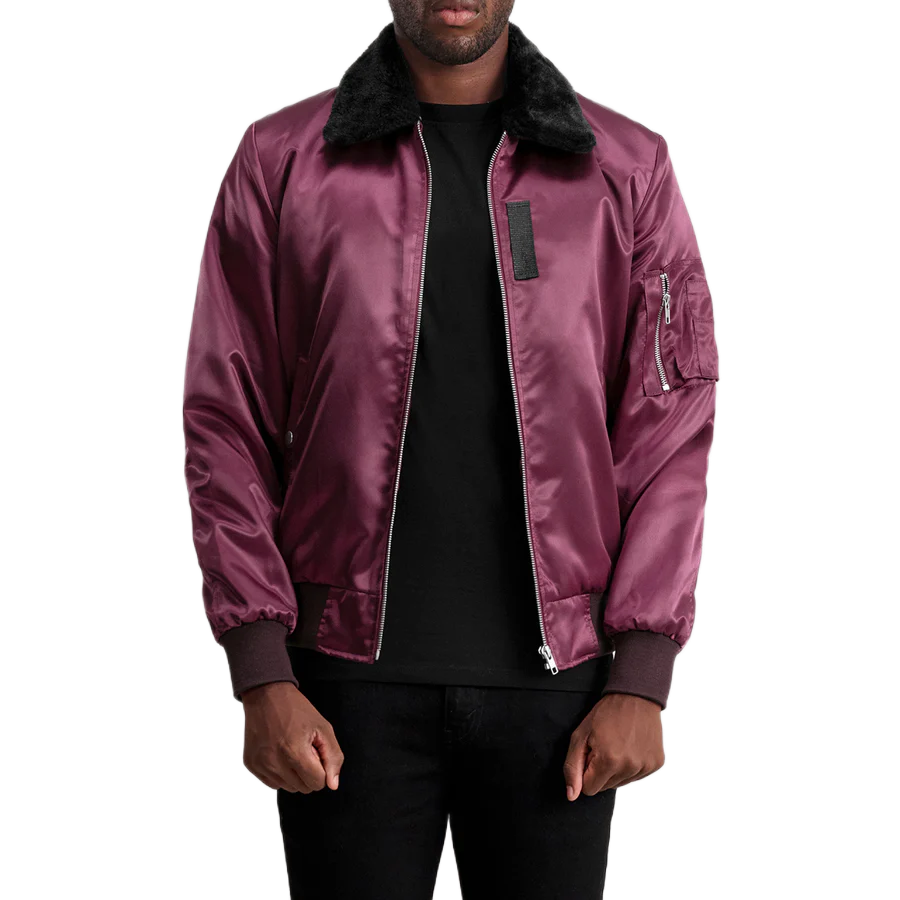 Clyde B-15 Maroon Bomber Jacket