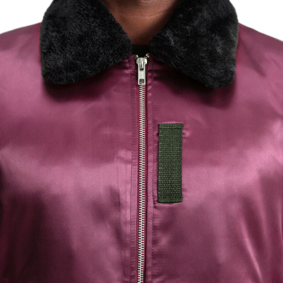 Clyde B-15 Maroon Bomber Jacket