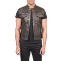 Atlas Moto Distressed Brown Leather Vest