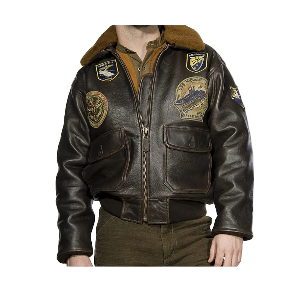 G-1 Wings of Gold Leather Bomber Jacket