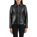 Vixen Black Classic Collar Leather Jacket