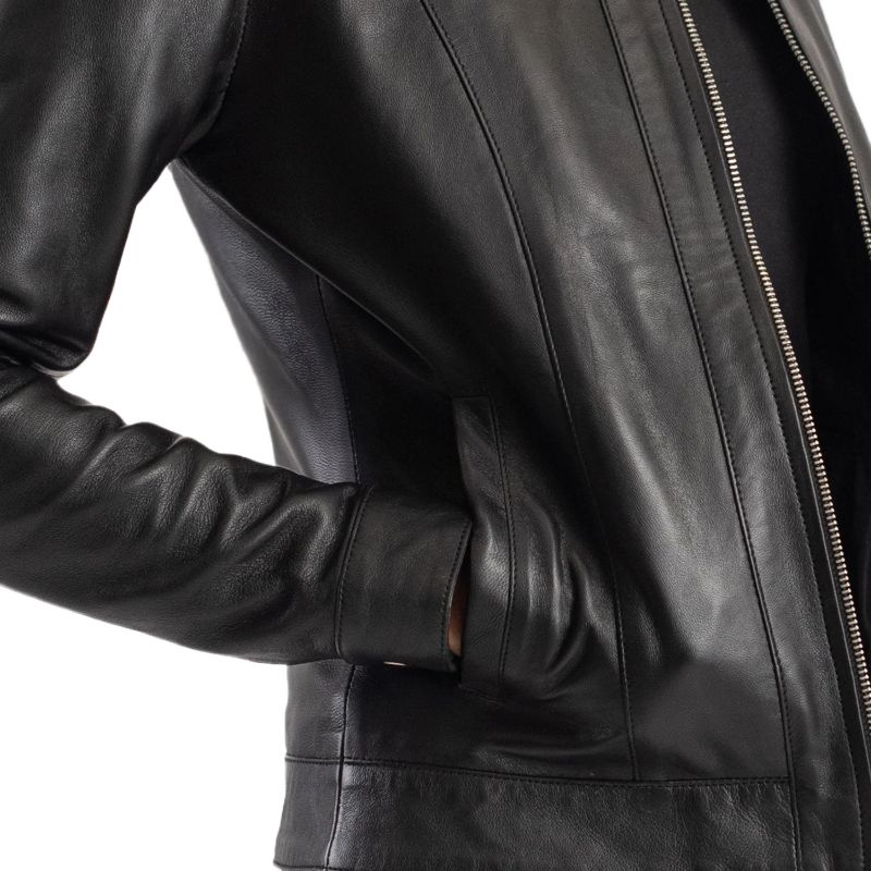 Vixen Black Classic Collar Leather Jacket