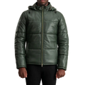 Gordon Green Hooded Leather Puffer Jacket