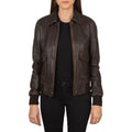 Westa A-2 Brown Leather Bomber Jacket