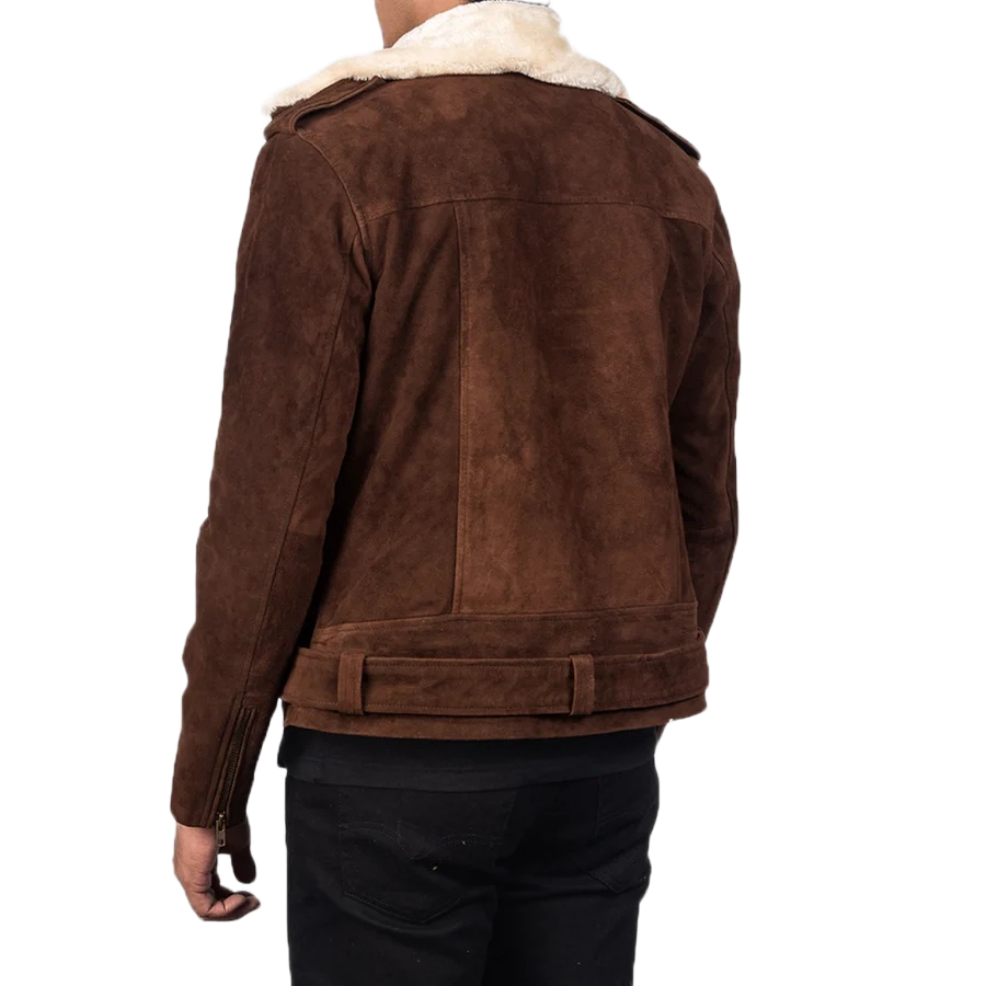 Furton Mocha Suede Biker Jacket