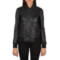 Westa A-2 Black Leather Bomber Jacket
