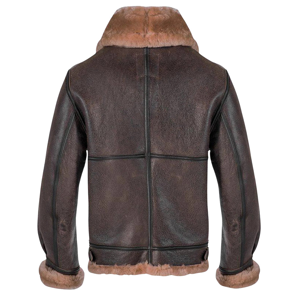 B-3 Sheepskin Leather Bomber Jacket