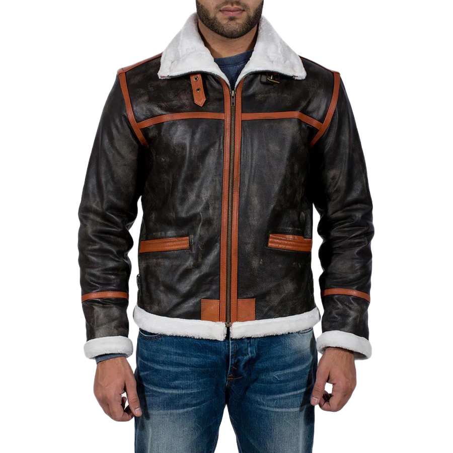 Alpine Brown Fur Leather Jacket