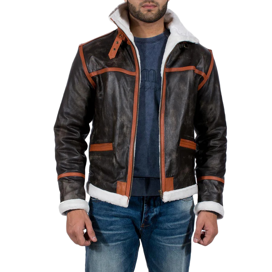 Alpine Brown Fur Leather Jacket