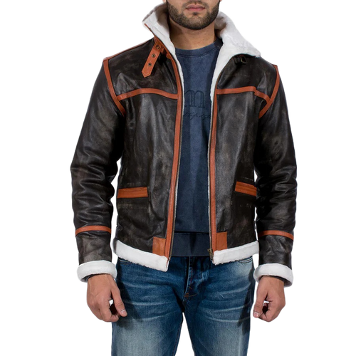 Alpine Brown Fur Leather Jacket