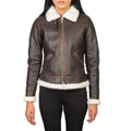 Sherilyn B-3 Maroon Leather Bomber Jacket