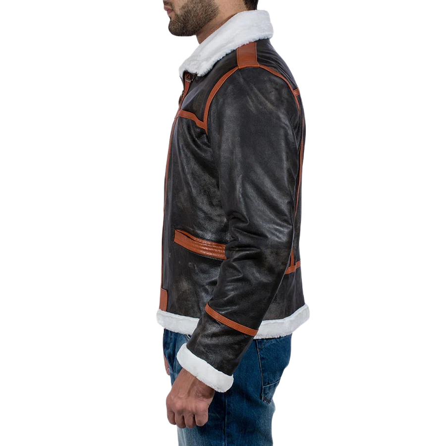 Alpine Brown Fur Leather Jacket