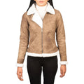 Sherilyn B-3 Distressed Brown Leather Bomber Jacket