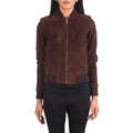 Bliss Brown Suede Bomber Jacket