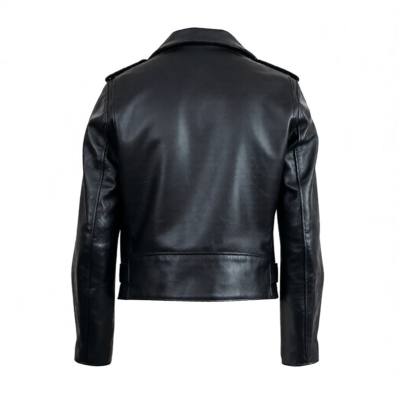 Men’s Classic Biker Leather Jacket – Born to Ride Edition