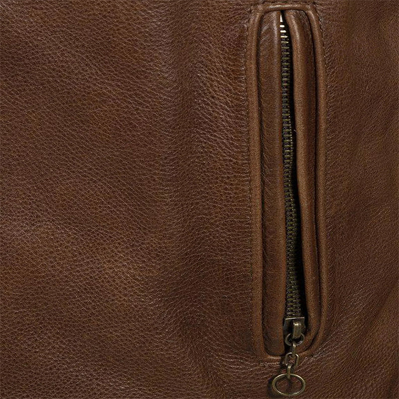 Vintaged Cowhide Cafe Racer Jacket Distressed Motorcycle Style