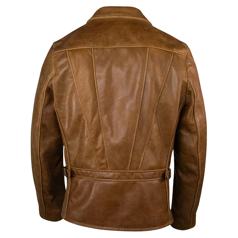 Men’s Waxy Buffalo Leather Sunset Jacket Rugged Western Style