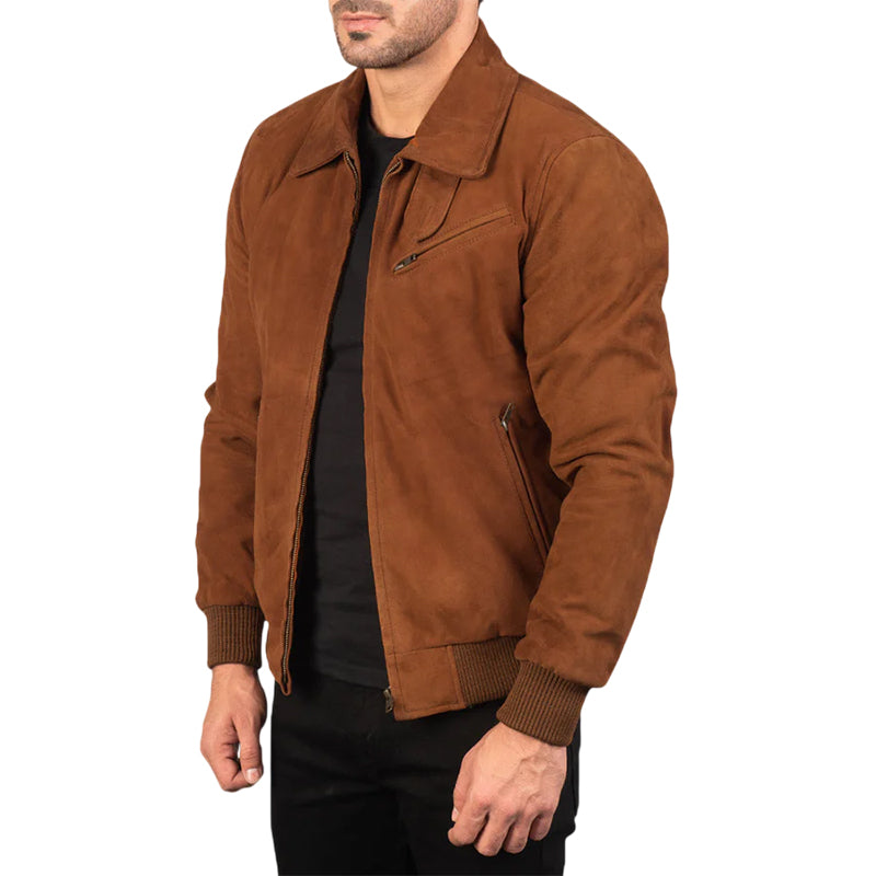 Tomchi Tan Suede Leather Jacket