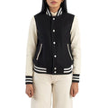 Savant Black & White Hybrid Varsity Jacket
