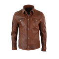 Men’s Real Lambskin Leather Trucker Jacket