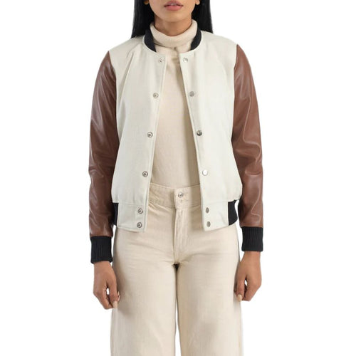 Bliss Black Leather Bomber Jacket