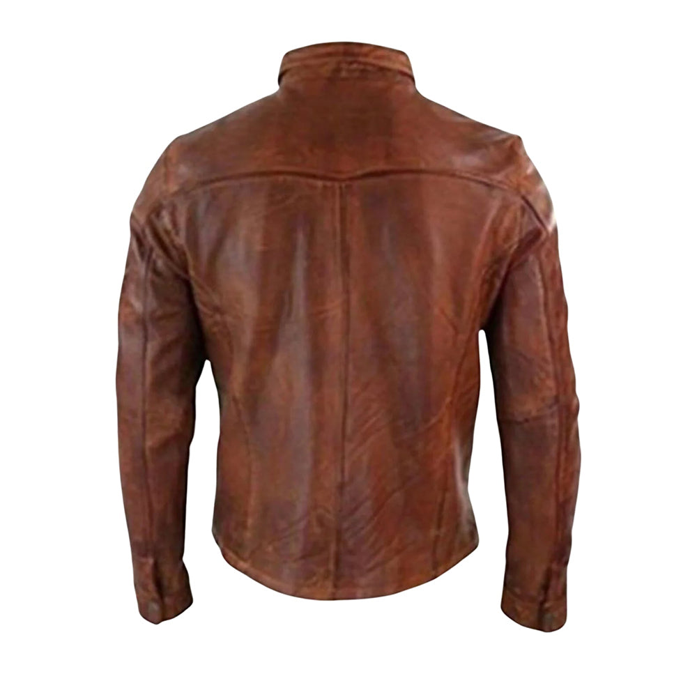 Men’s Real Lambskin Leather Trucker Jacket