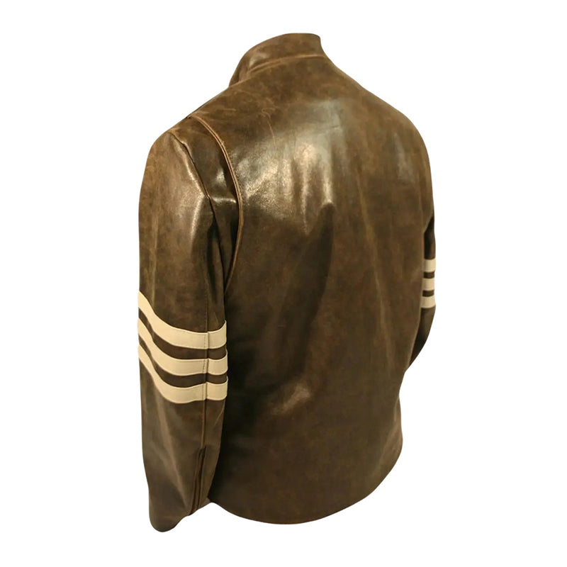 Golder Biker Jacket X-Men Movie Style