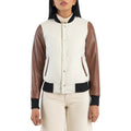Bliss Black Leather Bomber Jacket