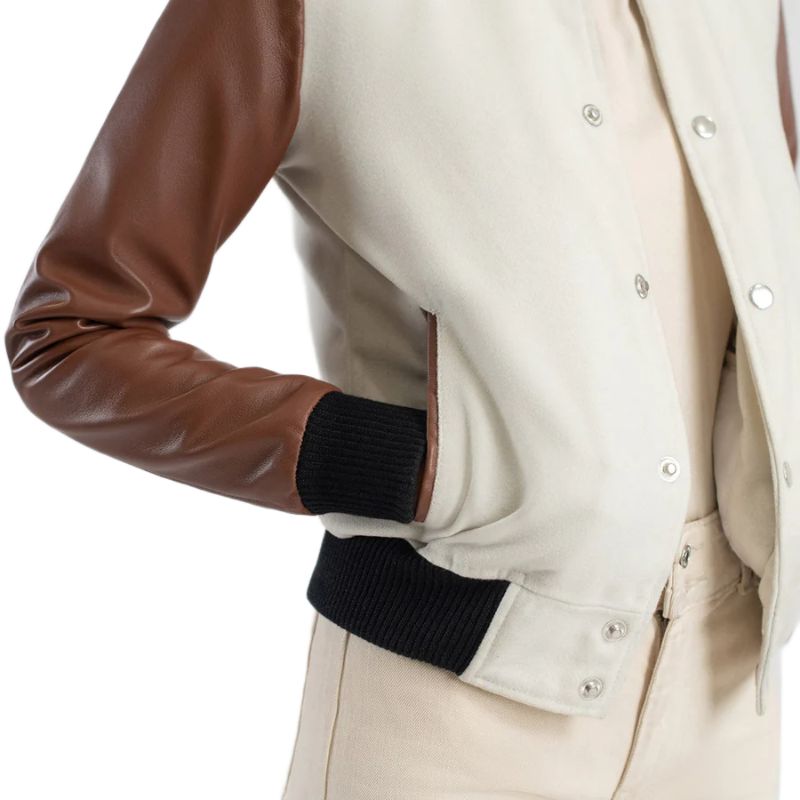 Bliss Black Leather Bomber Jacket