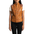 Westina Tan Dye Leather Vest