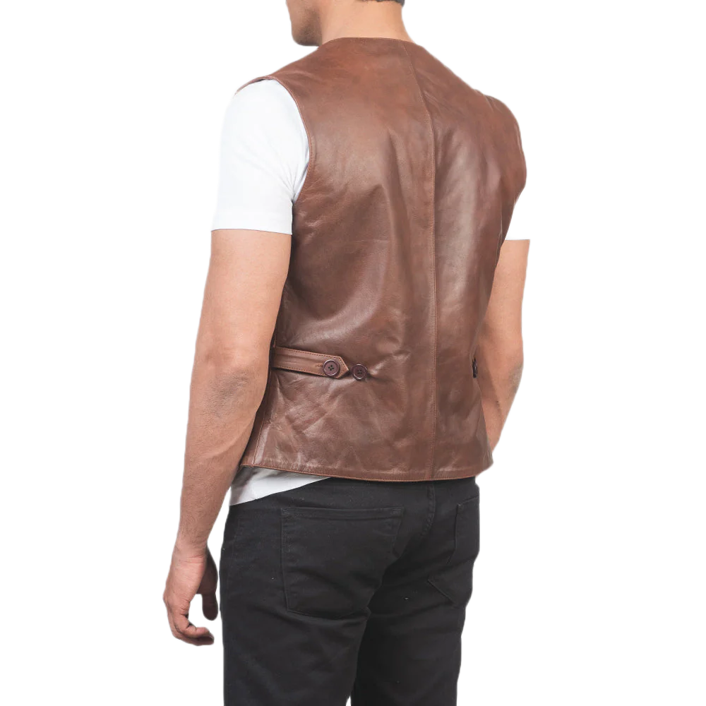 Auden Brown Leather Vest