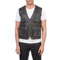 Safari Brown Leather Vest