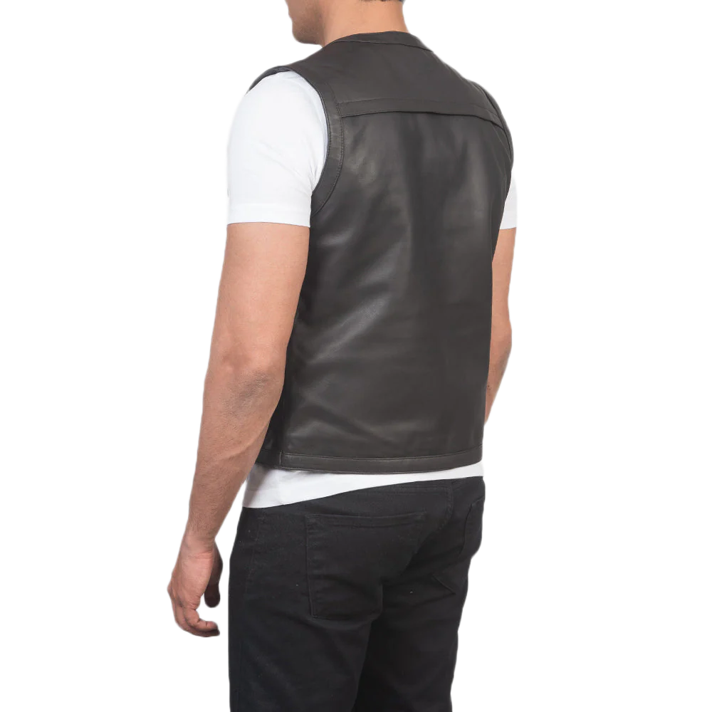 Safari Brown Leather Vest