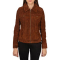 Suzy Brown Suede Trucker Jacket