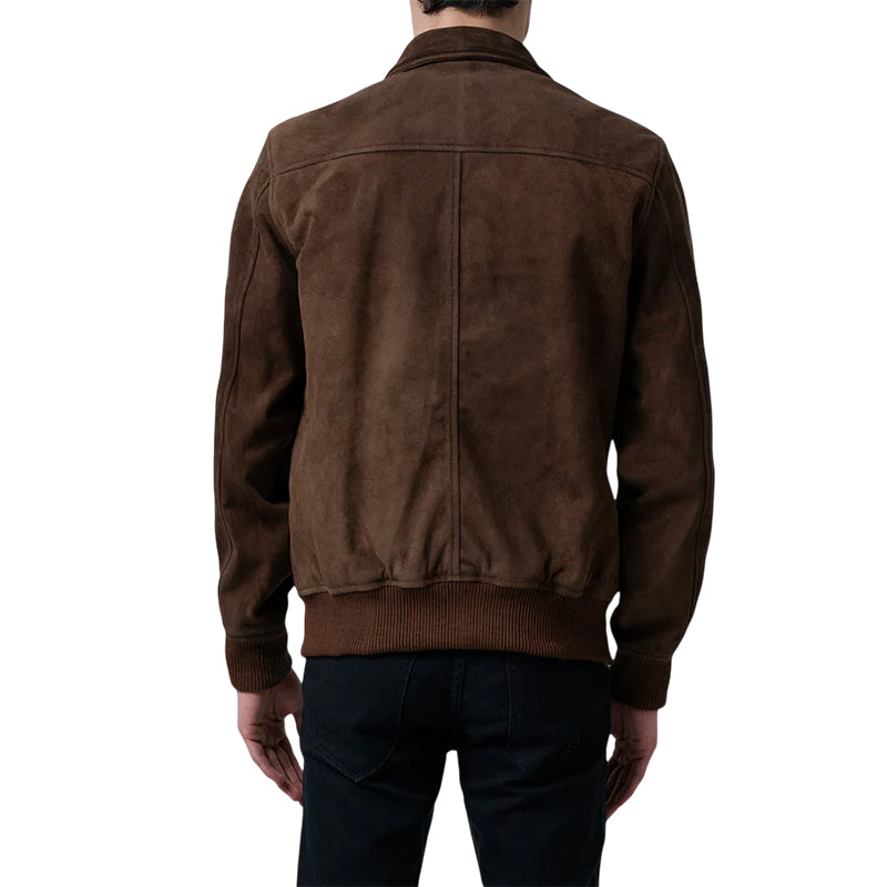 Lester Brown Suede Bomber Jacket